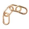 TOPTIE Oval Spring-Loaded Carabiners, 25 mm, Gold, 10 Pack view 4