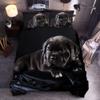 OKJK 3D Cartoon Wolf, Cat & Dog Bedding Set, 200 x 200 cm view 1