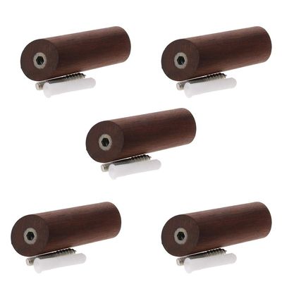 MroMax Handmade Black Walnut Wall-Mounted Coat Hooks, 5-Pack