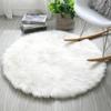 HARESLE 120 cm Round White Fluffy Rug for Bedroom view 1