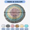 HARESLE 120 cm Round White Fluffy Rug for Bedroom view 2