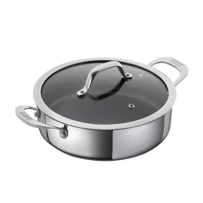 Kuhn Rikon Allround Serving Pan 28 cm, Stainless Steel Induction Frying Pan