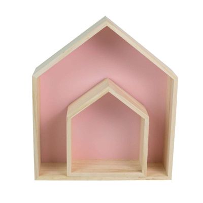 House-Shaped Wall Shelves, Set of 2