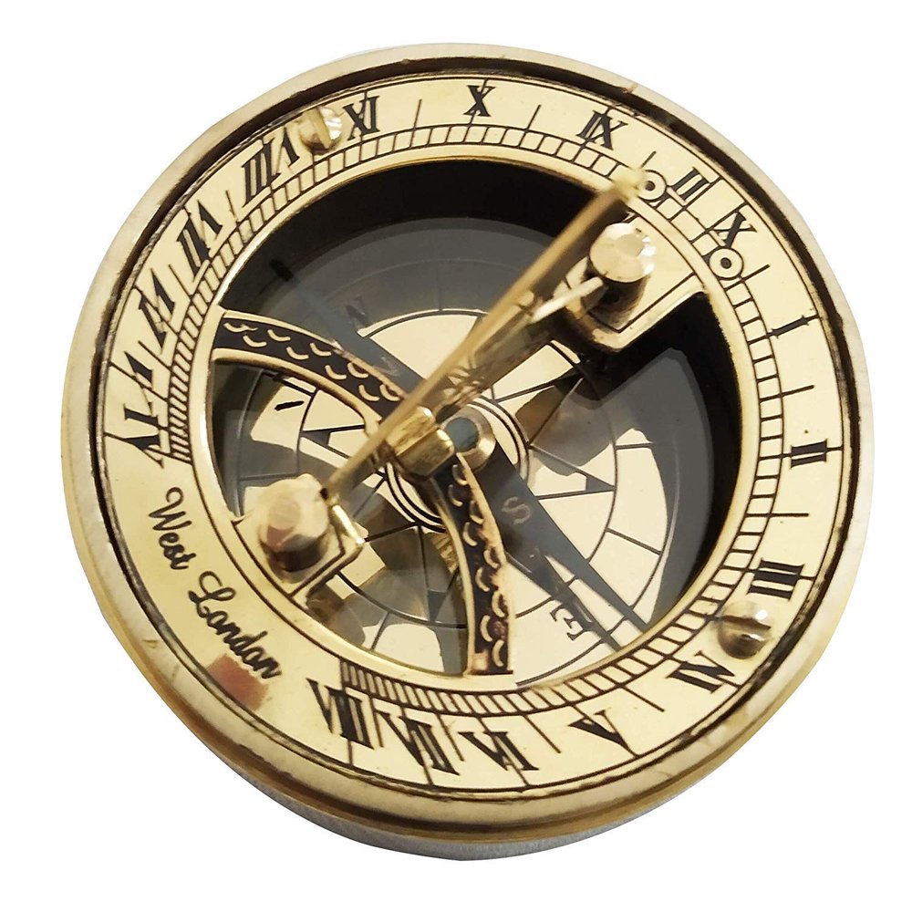 Ganga Nautical The Mary Rose Sundial Compass, Solid Brass, Magnetic Compass, Gift Option