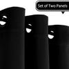 Muutos Thermal Blackout Curtain, Cold Protection, H 230 x W 160 cm, Black view 2