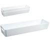 3-Pack White Plastic Drawer Organizer Bins, 40 x 10 x 6 cm view 1