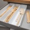 3-Pack White Plastic Drawer Organizer Bins, 40 x 10 x 6 cm view 2