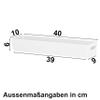 3-Pack White Plastic Drawer Organizer Bins, 40 x 10 x 6 cm view 3