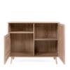 Newfurn Sonoma Oak Rattan-Look Highboard for Entryway, Boho Style view 4