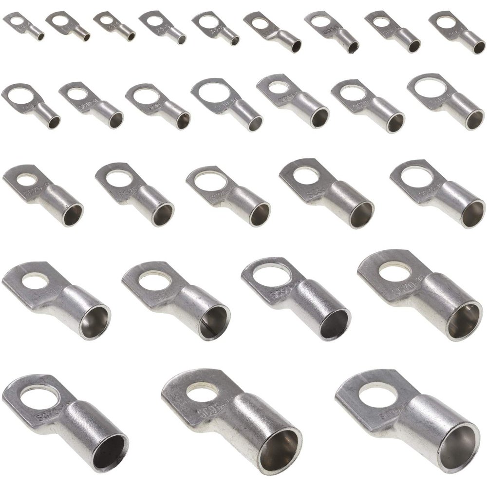 Crimp Cable Lugs, Tubular (2.5 mm - M4, 50 pcs.)