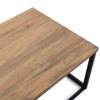 DS Dropshipping iCub U Coffee Table, White, 60 x 80 x 42 cm, Wood, Vintage Effect and Industrial Style view 3