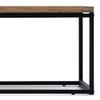 DS Dropshipping iCub U Coffee Table, White, 60 x 80 x 42 cm, Wood, Vintage Effect and Industrial Style view 4