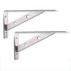EMZJ 2-Piece Stainless Steel Triangular Shelf Brackets, Silver, 300 mm view 1
