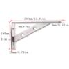 EMZJ 2-Piece Stainless Steel Triangular Shelf Brackets, Silver, 300 mm view 2