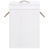 Tidyard Versatile Bamboo Laundry Basket with Handles, Removable Fabric Liner, 40 x 30 x 60 cm view 1