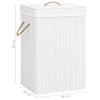 Tidyard Versatile Bamboo Laundry Basket with Handles, Removable Fabric Liner, 40 x 30 x 60 cm view 4