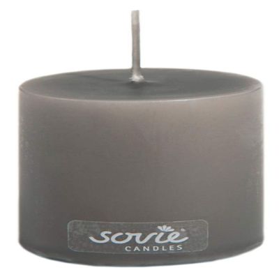 Mank GmbH Brown Pillar Candle, 50 x 60 mm, Unscented, Approx. 16-Hour Burn Time