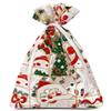 SAKETOS Christmas Organza Gift Bags, 10-Pack, Santa, 18 x 24 cm view 1