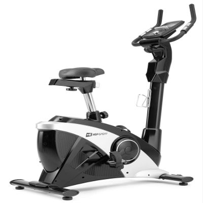 Hop-Sport HS-090H Apollo Magnetic Exercise Bike, Silver, with Mat