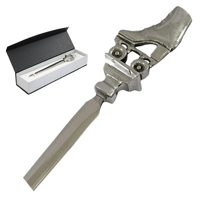 Cavagnini Elegant Stainless Steel and Pewter Letter Opener with Gift Box