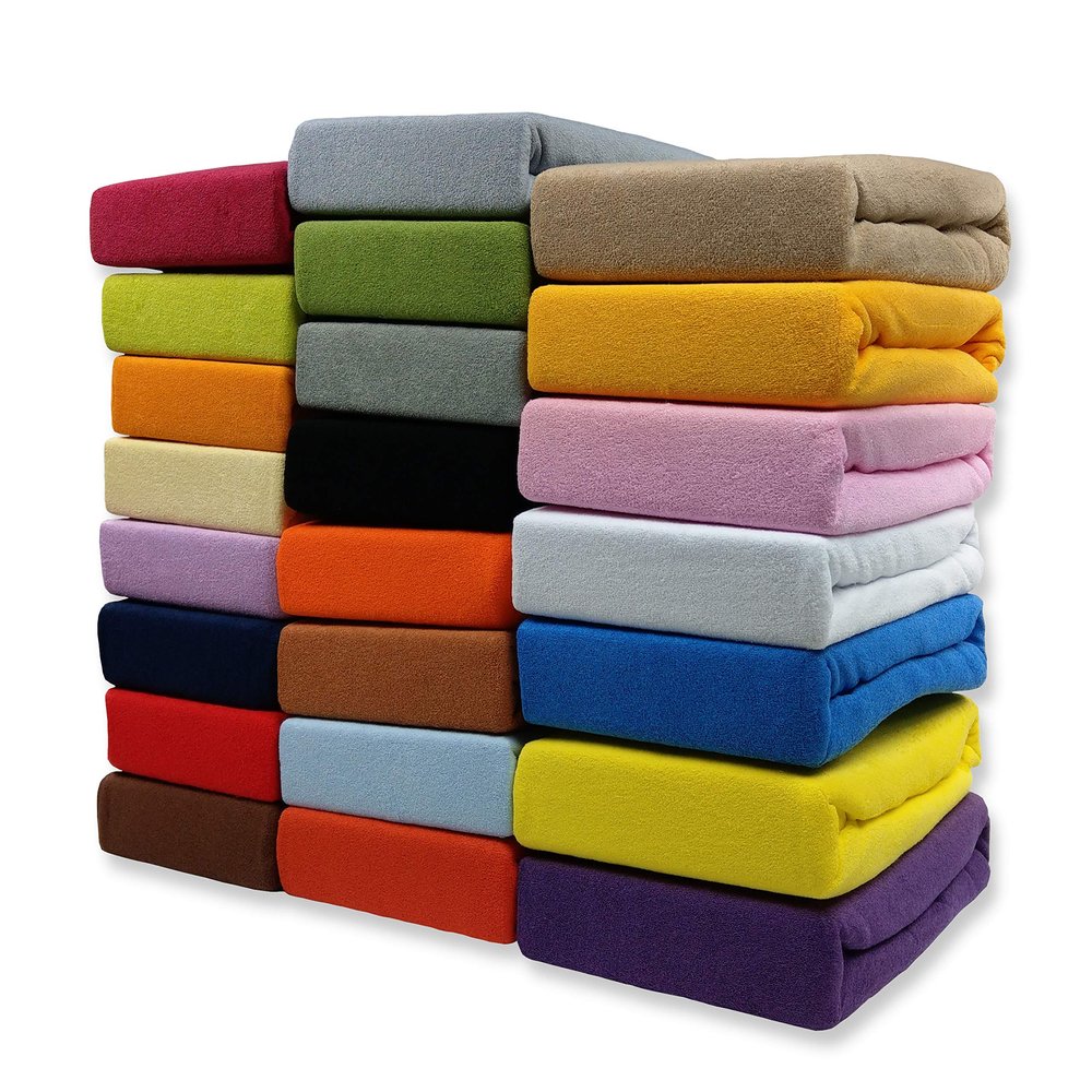 Terry Fitted Sheet 200 x 220 cm, Light Violet, All-Around Elastic