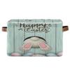 Rxyy Happy Easter Bunny Wooden Canvas Storage Basket view 1