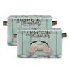 Rxyy Happy Easter Bunny Wooden Canvas Storage Basket view 2