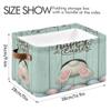 Rxyy Happy Easter Bunny Wooden Canvas Storage Basket view 4