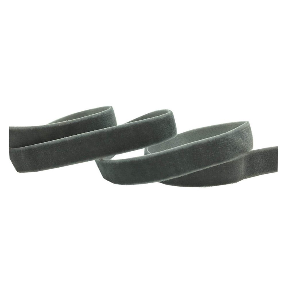 DUO ER 10 mm 10-Yard Velvet Elastic Band for DIY Crafts, Hair Accessories, Gift Wrapping and Wedding Decoration, Gray