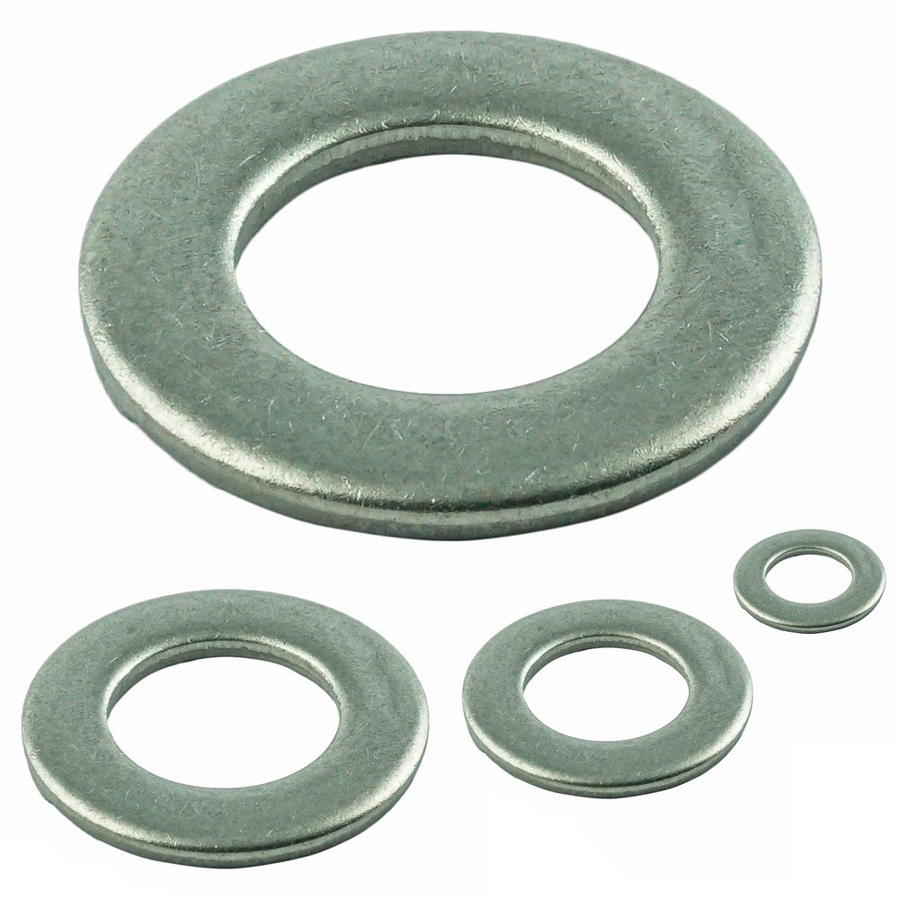 M24 (30 pcs.) Flat Washers, 25 mm, A2 V2A Stainless Steel, DIN 125, ISO 7089 | AGBERG