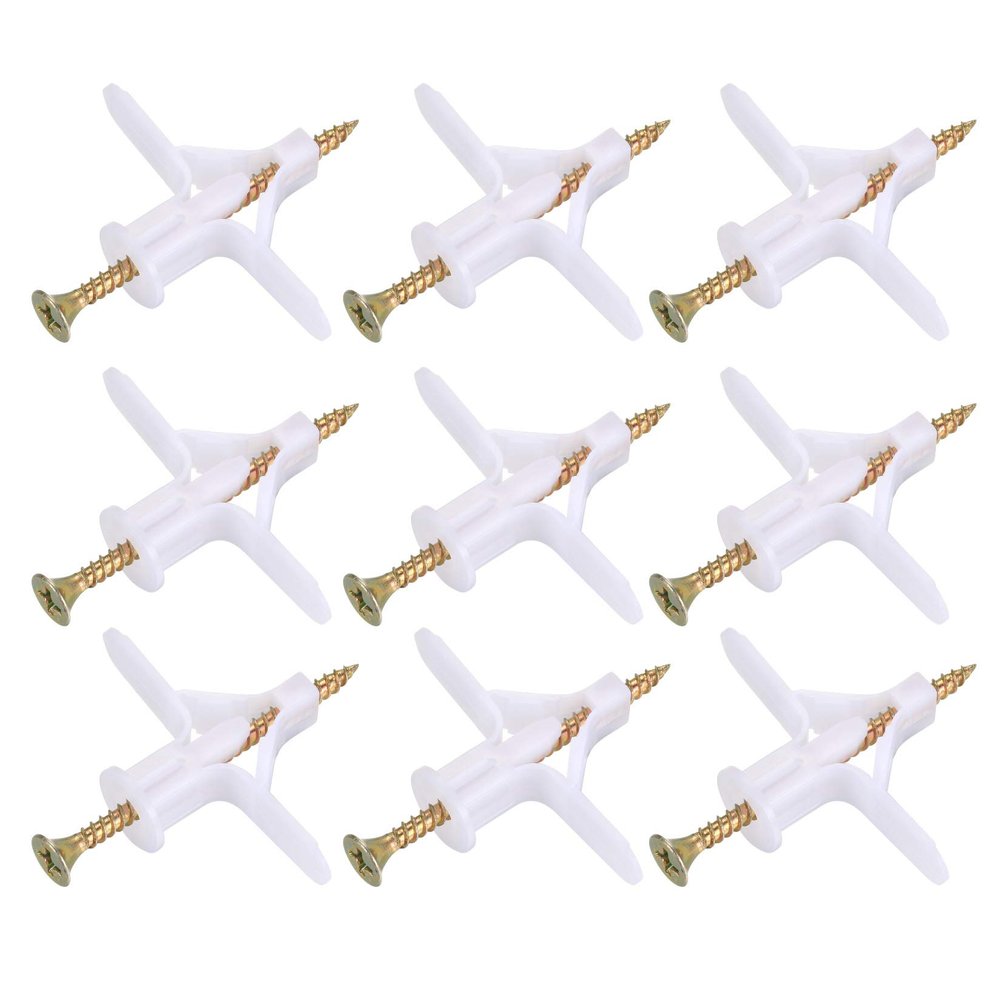 Yibaijia 100-Piece Drywall Anchor Set (50 Anchors, 50 Screws)