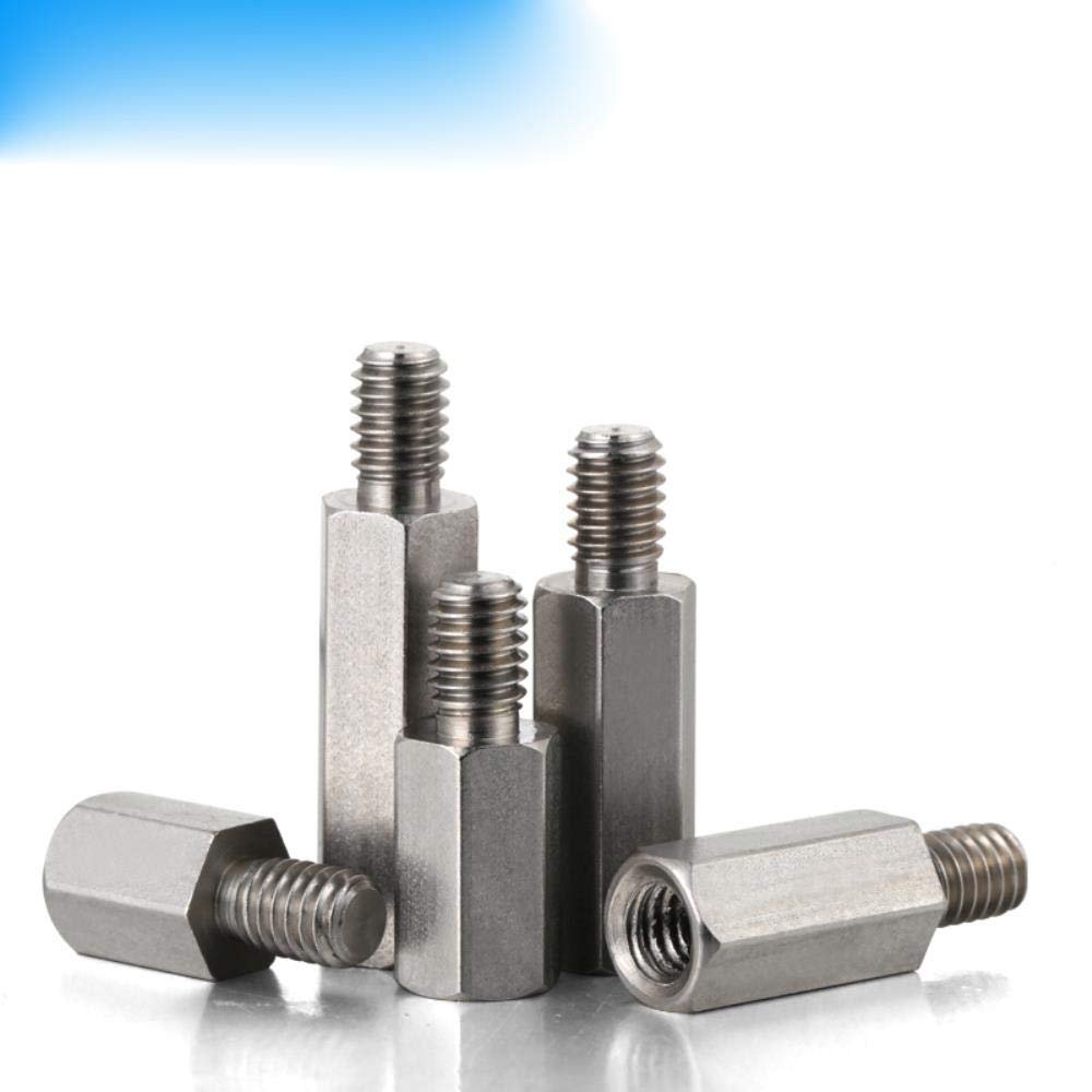 M2.5 M3 M4 M5 M6 M8 304 Stainless Steel Female Hex Standoff Spacer Bolt for Computer PCB Motherboards, 65 mm (2 pcs), M6 (8 mm Thread)