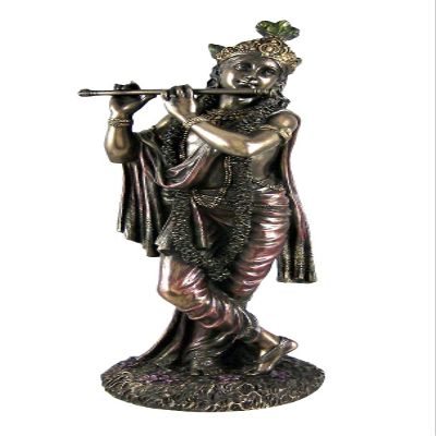 Sri Krishna Culture Krishna with Flute, 61 cm, Home Idol, Antique Finish
