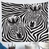 Tbrand Zebra Tapestry, Black and White Stripes, Wildlife Wall Hanging for Teens, 175 x 230 cm view 3