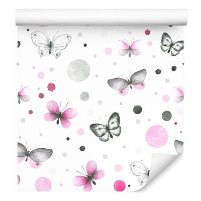 Muralo Non-Woven Wallpaper, Animals, Butterflies, Sky & Dots, 1000 x 53 cm