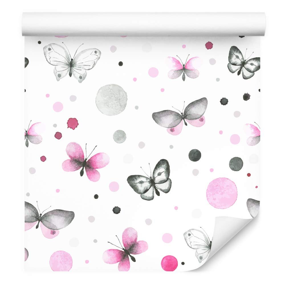 Muralo Non-Woven Wallpaper, Animals, Butterflies, Sky & Dots, 1000 x 53 cm