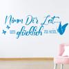 timalo Modern Wall Decal for the Living Room, “Take Time to Be Happy” | 75032-Silver-G-58x20 view 1