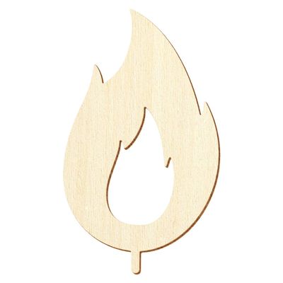 Wooden Candle Flame V3 - DIY Decor, 5–50 cm, Pack of 25, Height: 33 cm