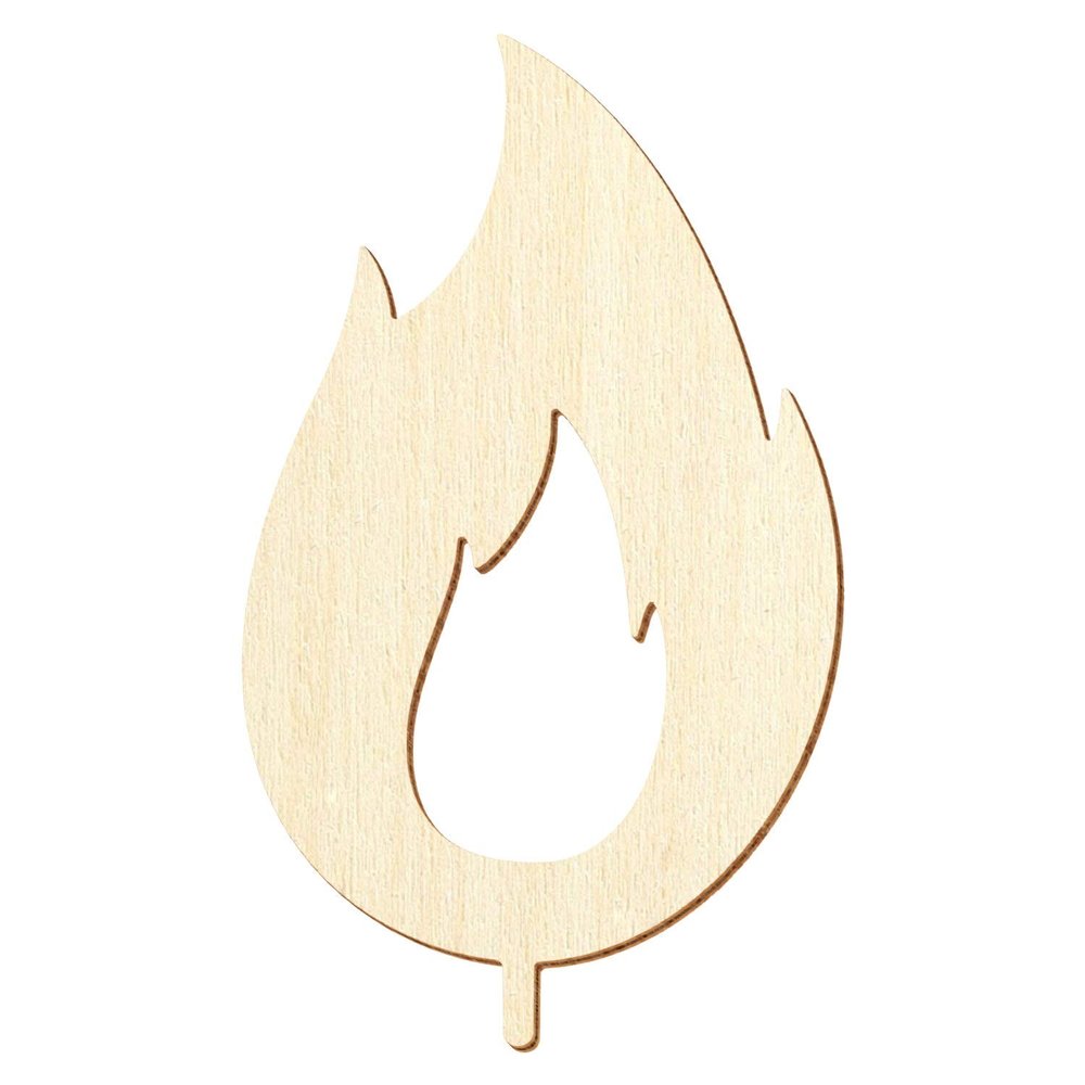Wooden Candle Flame V3 - DIY Decor, 5–50 cm, Pack of 25, Height: 33 cm