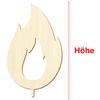 Wooden Candle Flame V3 - DIY Decor, 5–50 cm, Pack of 25, Height: 33 cm view 3