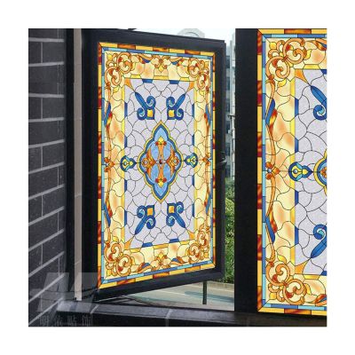 Static-Cling Decorative Stained-Glass Window Film, 30 x 90 cm