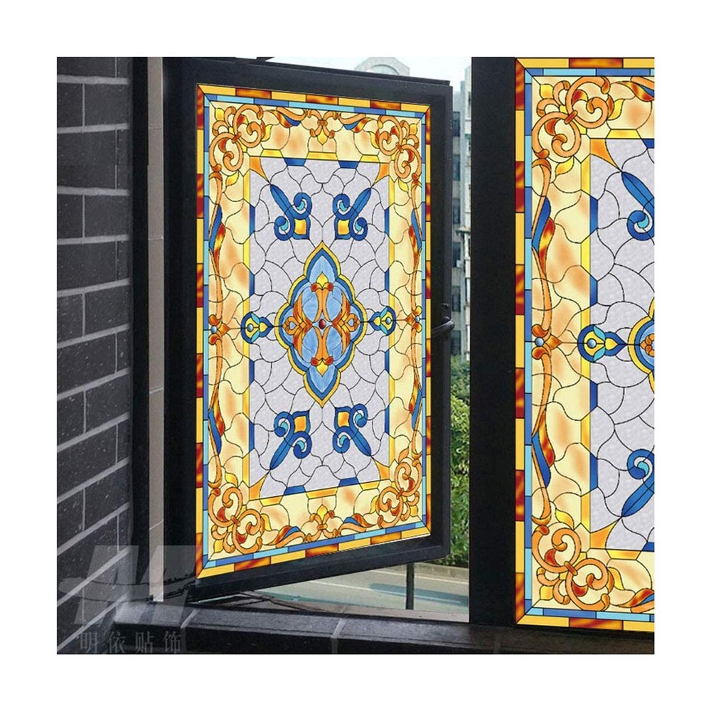 Static-Cling Decorative Stained-Glass Window Film, 30 x 90 cm
