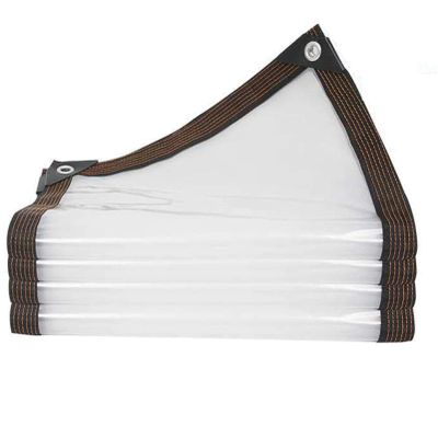 QIAOH Waterproof Transparent Tarpaulin 3 x 7 m with Eyelets
