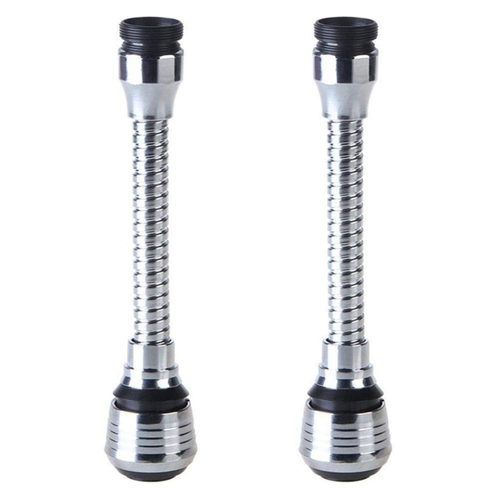 2-Pack Universal Faucet Extenders, 360° Swivel Spray Heads with Adjustable Nozzle