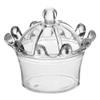 Crown-Shaped Plastic Candy Boxes, 12-Pack, Transparent view 1