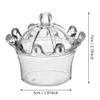 Crown-Shaped Plastic Candy Boxes, 12-Pack, Transparent view 3