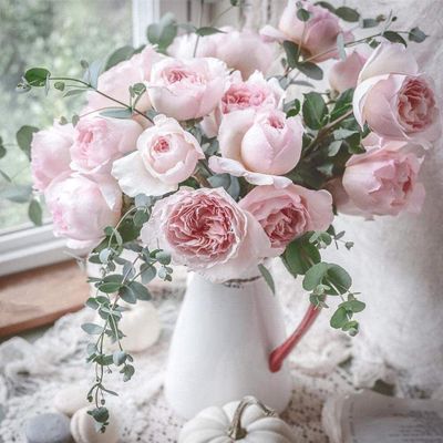 Pre-Printed Rose Cross-Stitch Kit, 40 x 50 cm, 11CT