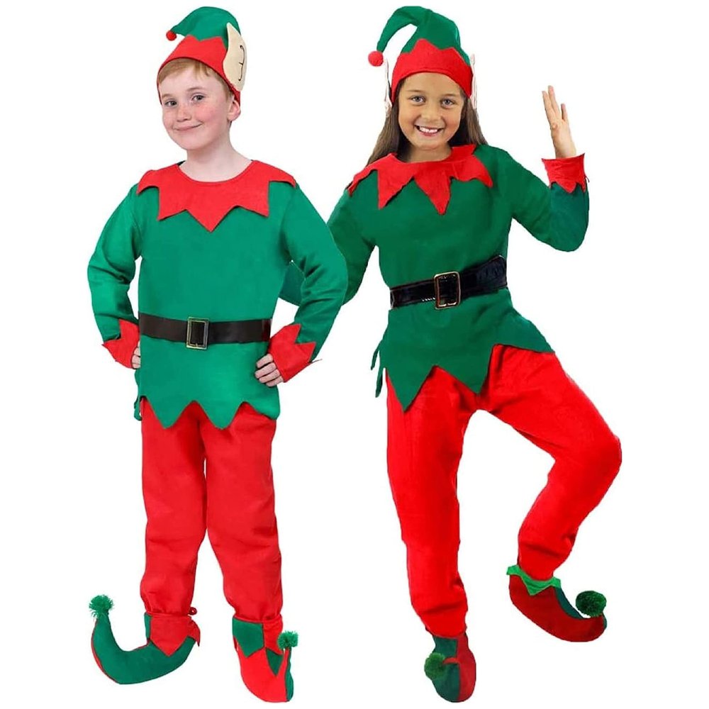 Kids' Elf Costume, Christmas Costume, XL