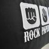 EXPRESS-STICKEREI Heavy Metal Decorative Pillow “Rock, Paper, Metal,” Black, 40 x 60 cm view 2