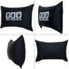 EXPRESS-STICKEREI Heavy Metal Decorative Pillow “Rock, Paper, Metal,” Black, 40 x 60 cm view 3